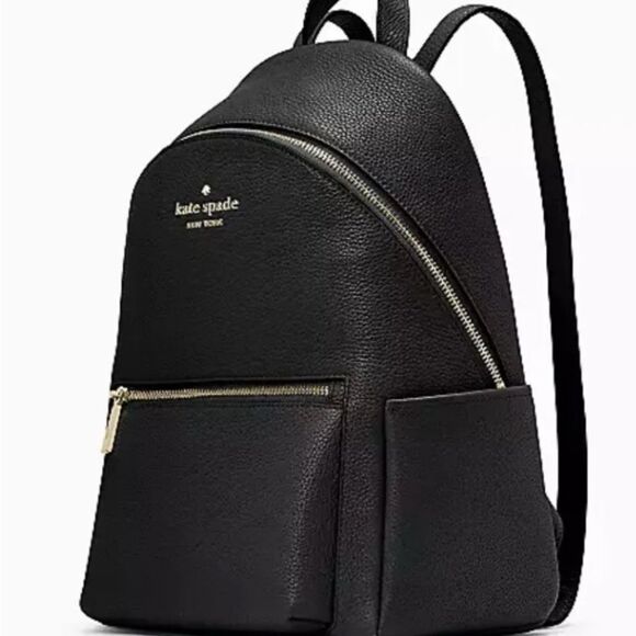 Kate Spade Leila Dome Backpack Black Pebbled Leather K8155 NWOT $399 Retail - Picture 2 of 9